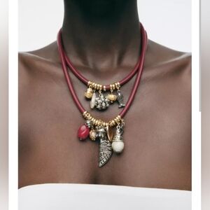 Zara Pack Of 2 Charm Necklace